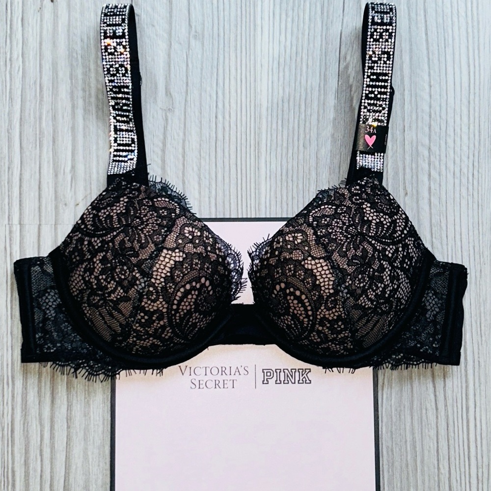💣 VS Bombshell Very Sexy Lace Push Up Bra 34A NWT🪽